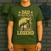Dad Fishing Legend Flag T-Shirt thumb 6