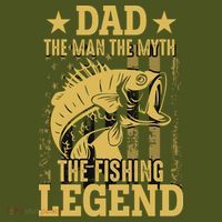 Dad Fishing Legend Flag Mousepad thumb 1