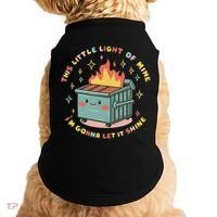 Dumpster Fire Light I'm Gonna Let It Shine Halloween Doggie Tank thumb 0