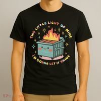 Dumpster Fire Light I'm Gonna Let It Shine Halloween T-Shirt thumb 3