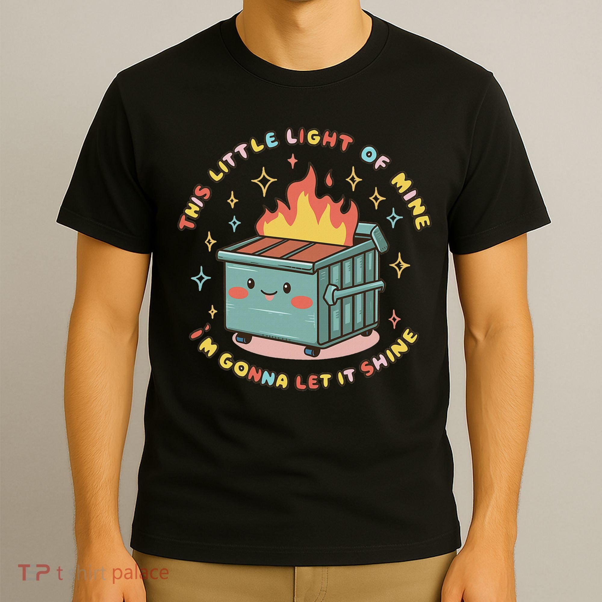 Dumpster Fire Light I'm Gonna Let It Shine Halloween T-Shirt