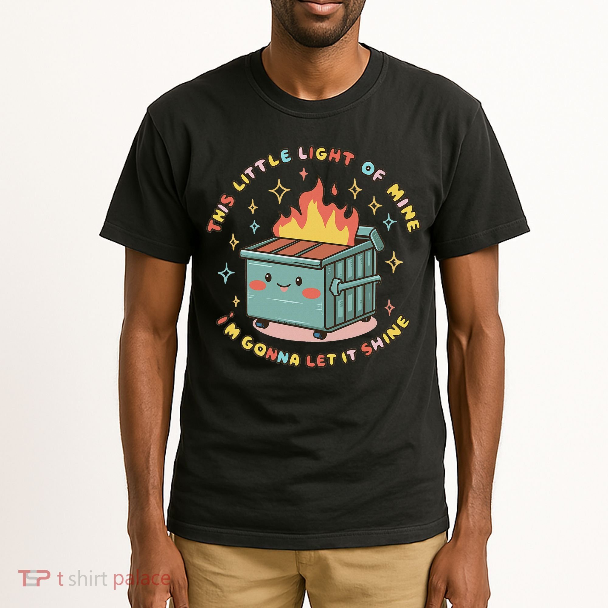 Dumpster Fire Light I'm Gonna Let It Shine Halloween Tall T-Shirt