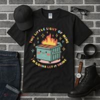 Dumpster Fire Light I'm Gonna Let It Shine Halloween Tall T-Shirt thumb 3