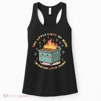 Dumpster Fire Light I'm Gonna Let It Shine Halloween Women's Tank Top thumb 0