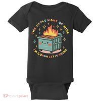 Dumpster Fire Light I'm Gonna Let It Shine Halloween Baby Bodysuit thumb 0