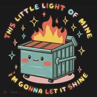 Dumpster Fire Light I'm Gonna Let It Shine Halloween Toddler Hoodie thumb 2