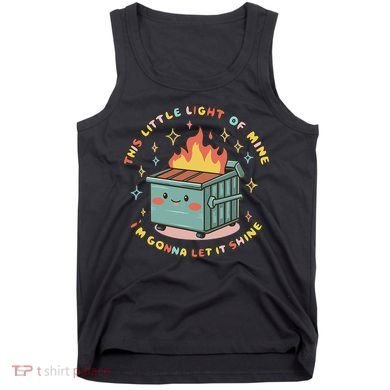 Dumpster Fire Light I'm Gonna Let It Shine Halloween Tank Top