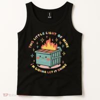 Dumpster Fire Light I'm Gonna Let It Shine Halloween Tank Top thumb 2