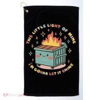 Dumpster Fire Light I'm Gonna Let It Shine Halloween Golf Towel thumb 0