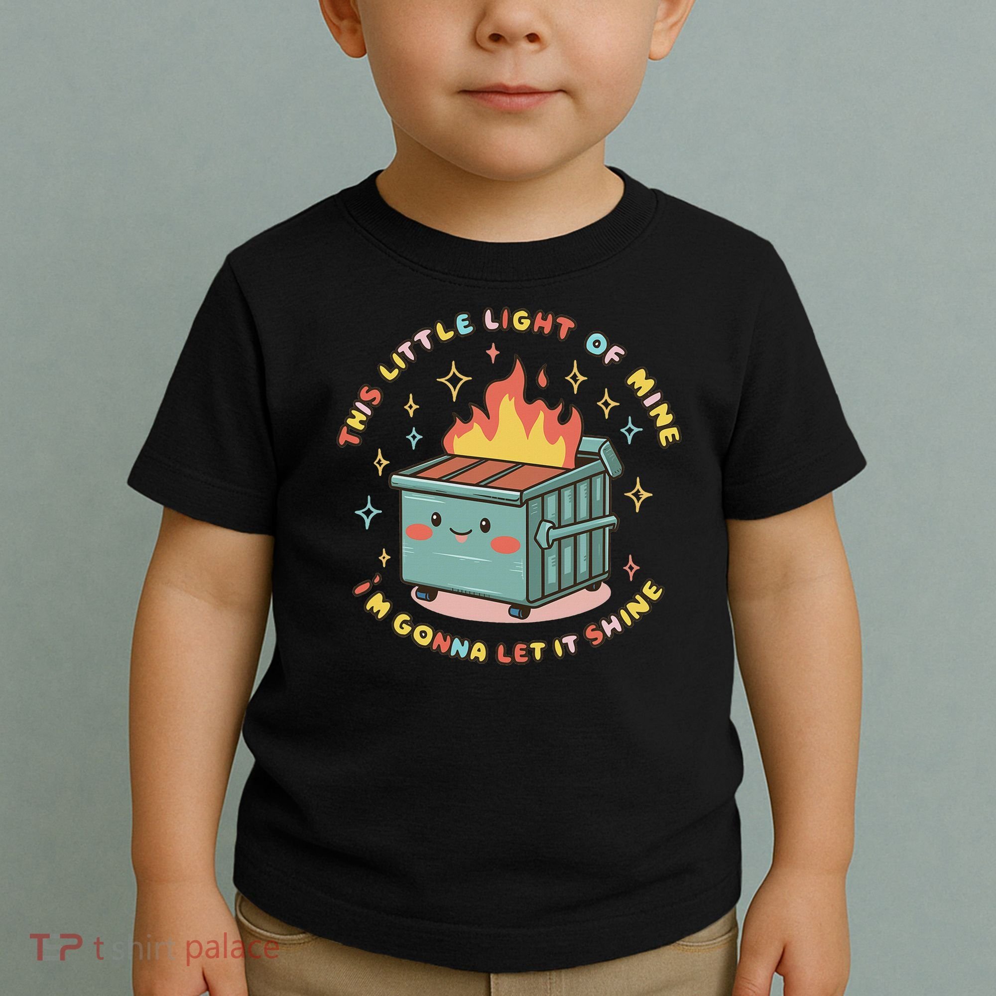 Dumpster Fire Light I'm Gonna Let It Shine Halloween Toddler T-Shirt