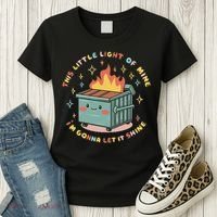 Dumpster Fire Light I'm Gonna Let It Shine Halloween Women's T-Shirt thumb 3