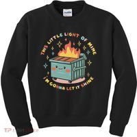 Dumpster Fire Light I'm Gonna Let It Shine Halloween Kids Sweatshirt thumb 0