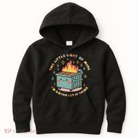 Dumpster Fire Light I'm Gonna Let It Shine Halloween Kids Hoodie thumb 0
