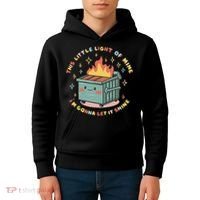 Dumpster Fire Light I'm Gonna Let It Shine Halloween Kids Hoodie thumb 4