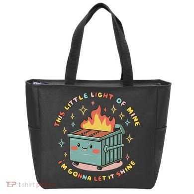 Dumpster Fire Light I'm Gonna Let It Shine Halloween Tote Bag