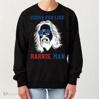 Dudes For Like Harris Man Funny Kamala Harris 2024 Women's Sweatshirt thumb 0