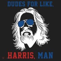 Dudes For Like Harris Man Funny Kamala Harris 2024 Women's Sweatshirt thumb 2