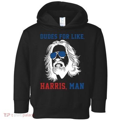 Dudes For Like Harris Man Funny Kamala Harris 2024 Toddler Hoodie