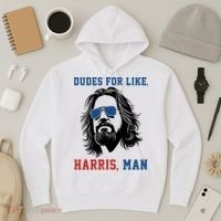 Dudes For Like Harris Man Funny Kamala Harris 2024 Hoodie thumb 3