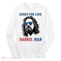 Dudes For Like Harris Man Funny Kamala Harris 2024 Long Sleeve Shirt thumb 0