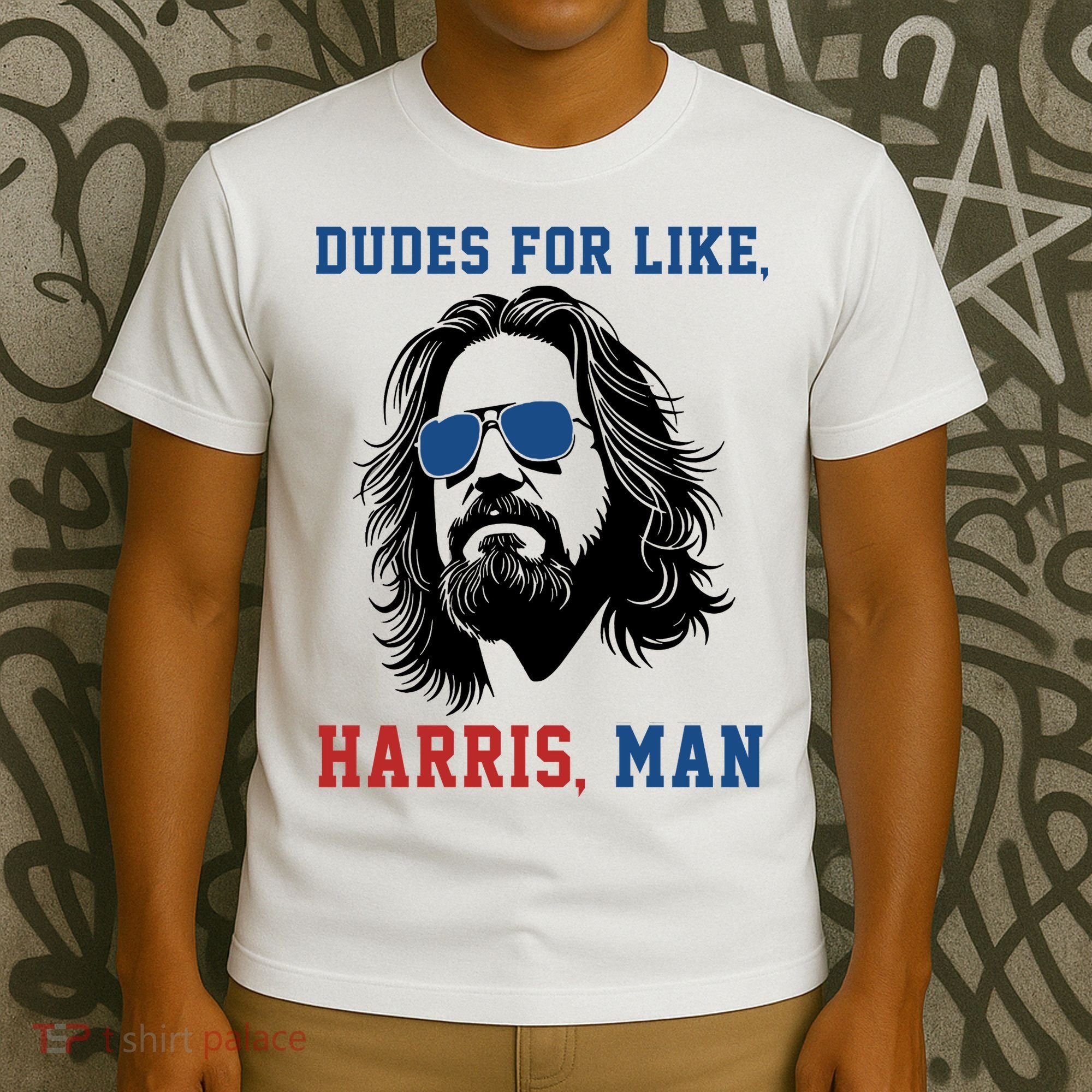 Dudes For Like Harris Man Funny Kamala Harris 2024 T-Shirt