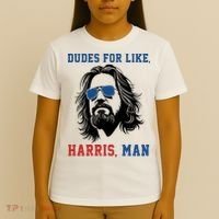 Dudes For Like Harris Man Funny Kamala Harris 2024 T-Shirt thumb 4