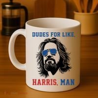 Dudes For Like Harris Man Funny Kamala Harris 2024 Coffee Mug thumb 4