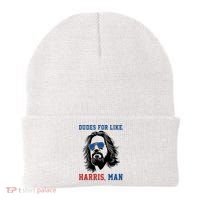 Dudes For Like Harris Man Funny Kamala Harris 2024 Beanie thumb 0