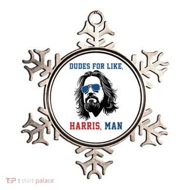 Dudes For Like Harris Man Funny Kamala Harris 2024 Ornament
