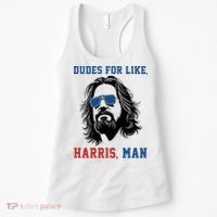 Dudes For Like Harris Man Funny Kamala Harris 2024 Women's Tank Top thumb 0