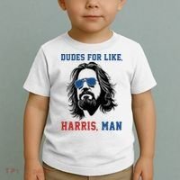 Dudes For Like Harris Man Funny Kamala Harris 2024 Toddler T-Shirt thumb 2