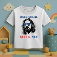 Dudes For Like Harris Man Funny Kamala Harris 2024 Toddler T-Shirt thumb 3