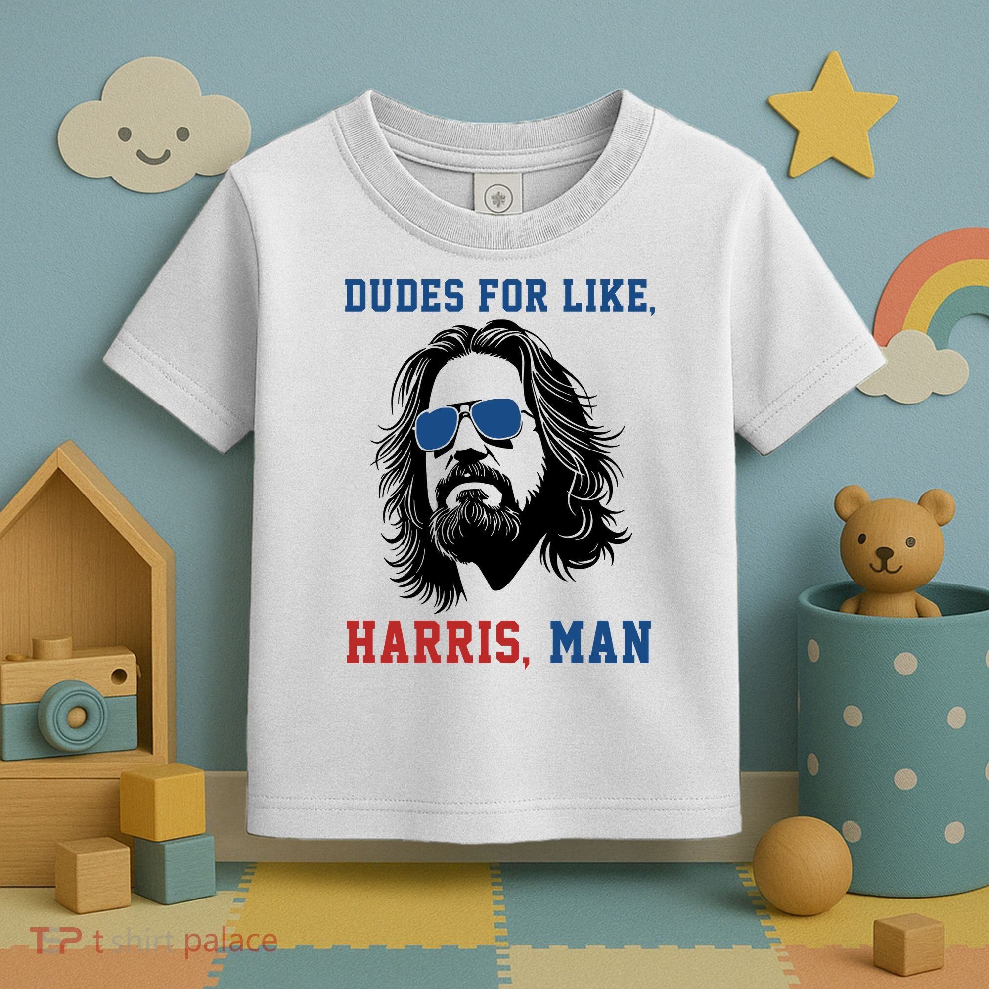 Dudes For Like Harris Man Funny Kamala Harris 2024 Toddler T-Shirt