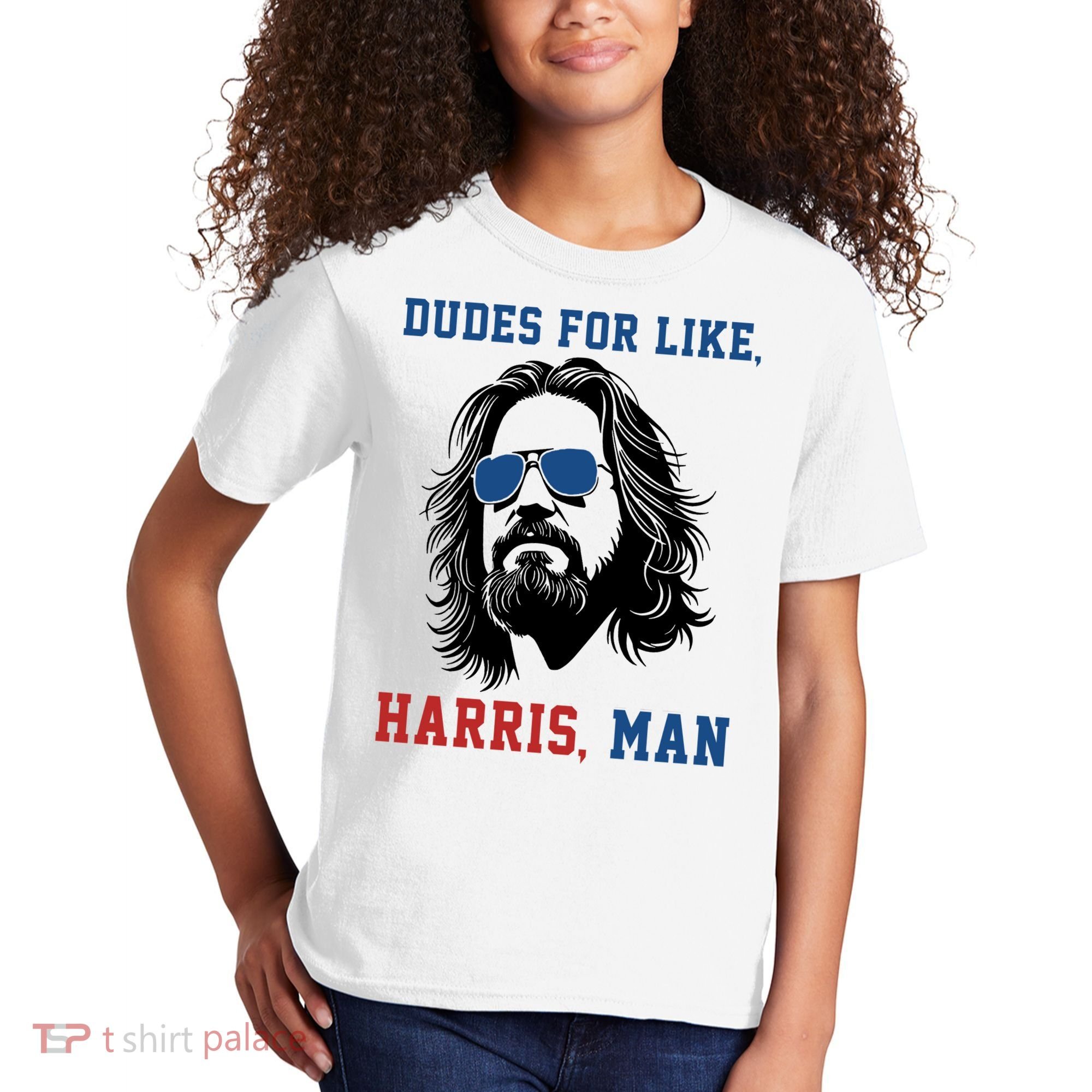Dudes For Like Harris Man Funny Kamala Harris 2024 Kids T-Shirt