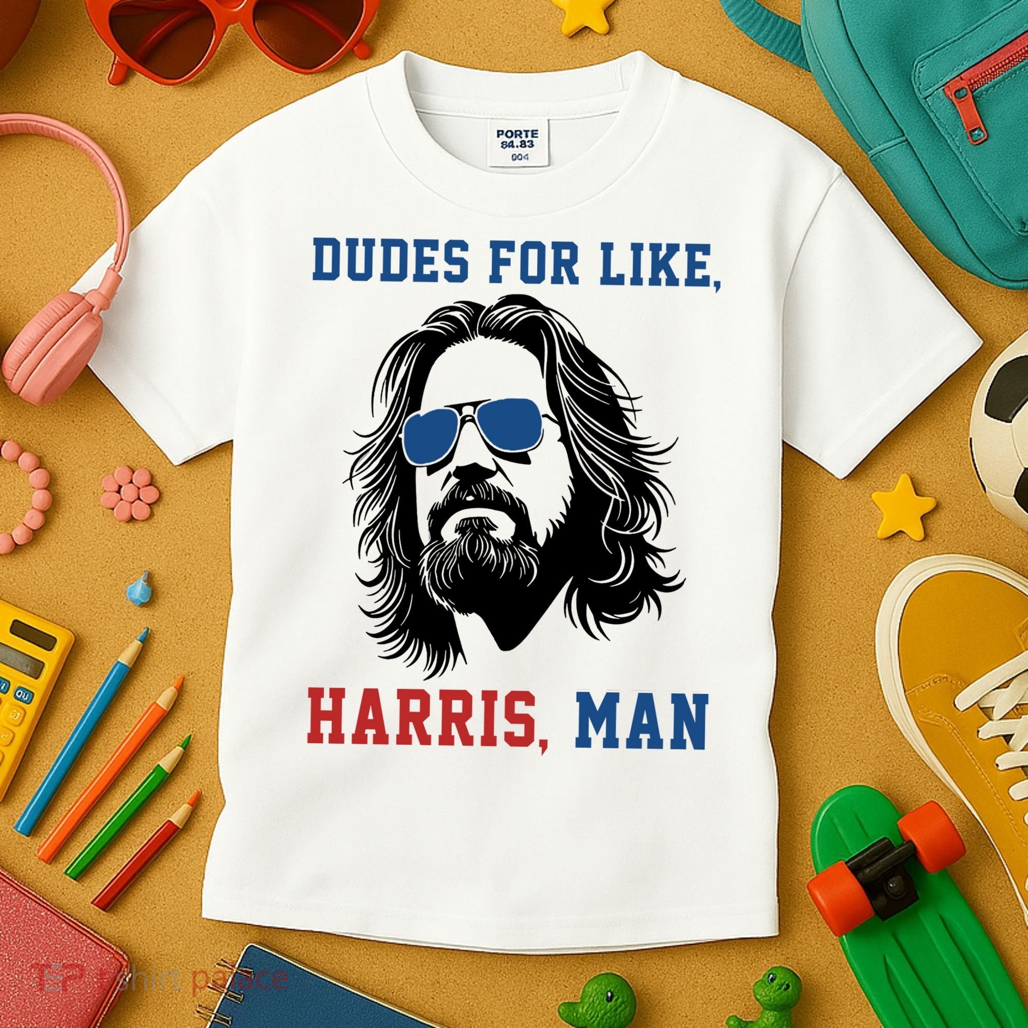 Dudes For Like Harris Man Funny Kamala Harris 2024 Kids T-Shirt