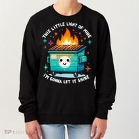 Dumpster Fire Light IM Gonna Let It Shine Halloween Women's Sweatshirt thumb 0