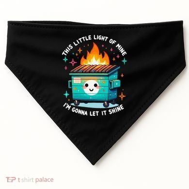 Dumpster Fire Light IM Gonna Let It Shine Halloween USA-Made Doggie Bandana