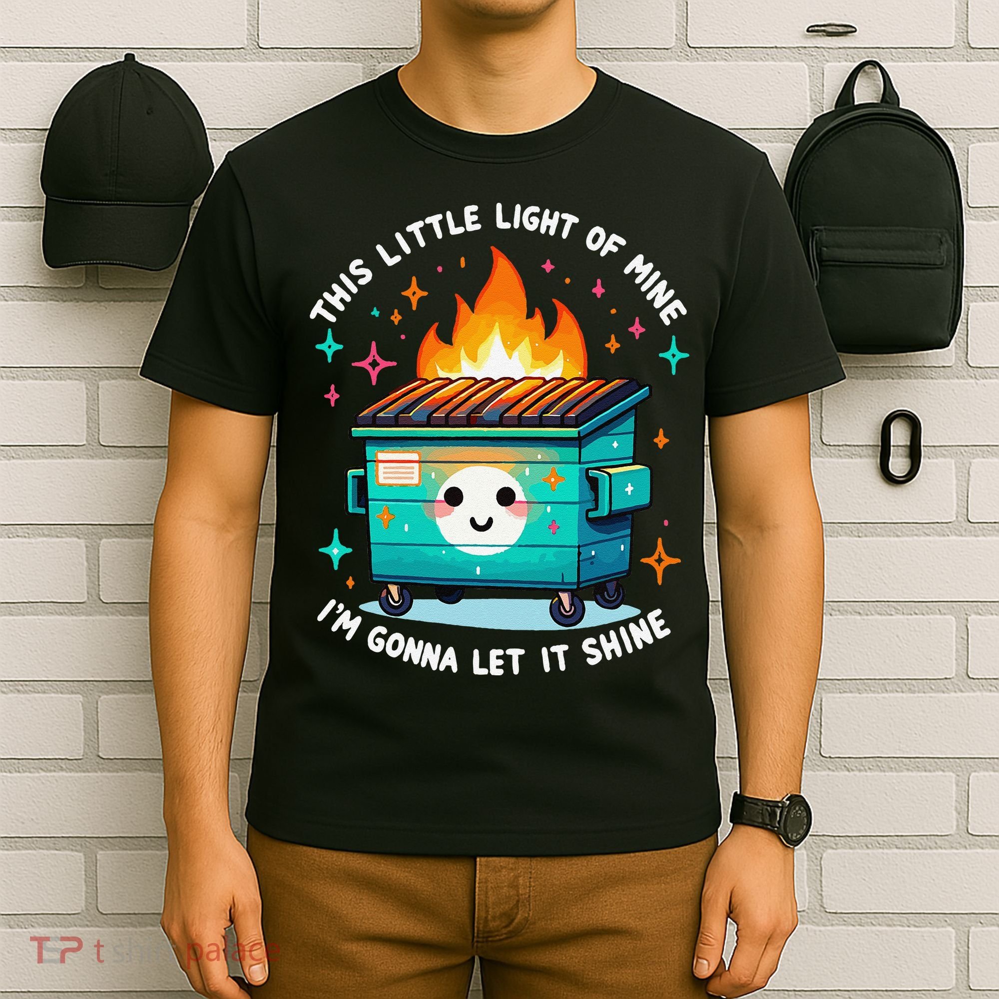 Dumpster Fire Light IM Gonna Let It Shine Halloween T-Shirt