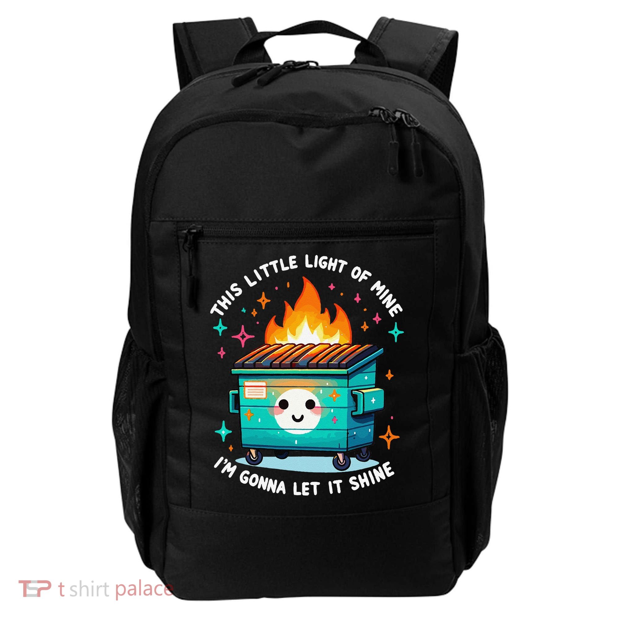 Dumpster Fire Light IM Gonna Let It Shine Halloween Backpack