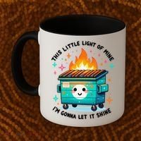 Dumpster Fire Light IM Gonna Let It Shine Halloween Coffee Mug thumb 2