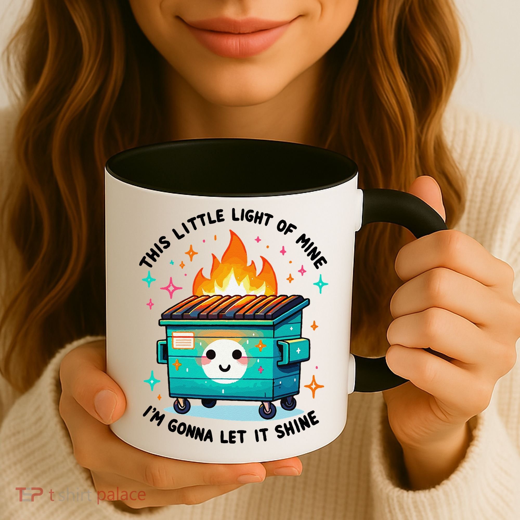 Dumpster Fire Light IM Gonna Let It Shine Halloween Coffee Mug