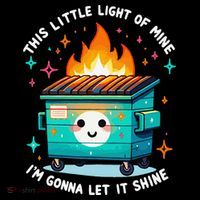 Dumpster Fire Light IM Gonna Let It Shine Halloween Mousepad thumb 1