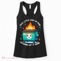 Dumpster Fire Light IM Gonna Let It Shine Halloween Women's Tank Top thumb 0