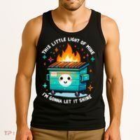 Dumpster Fire Light IM Gonna Let It Shine Halloween Tank Top thumb 3