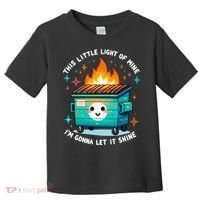 Dumpster Fire Light IM Gonna Let It Shine Halloween Toddler T-Shirt thumb 0