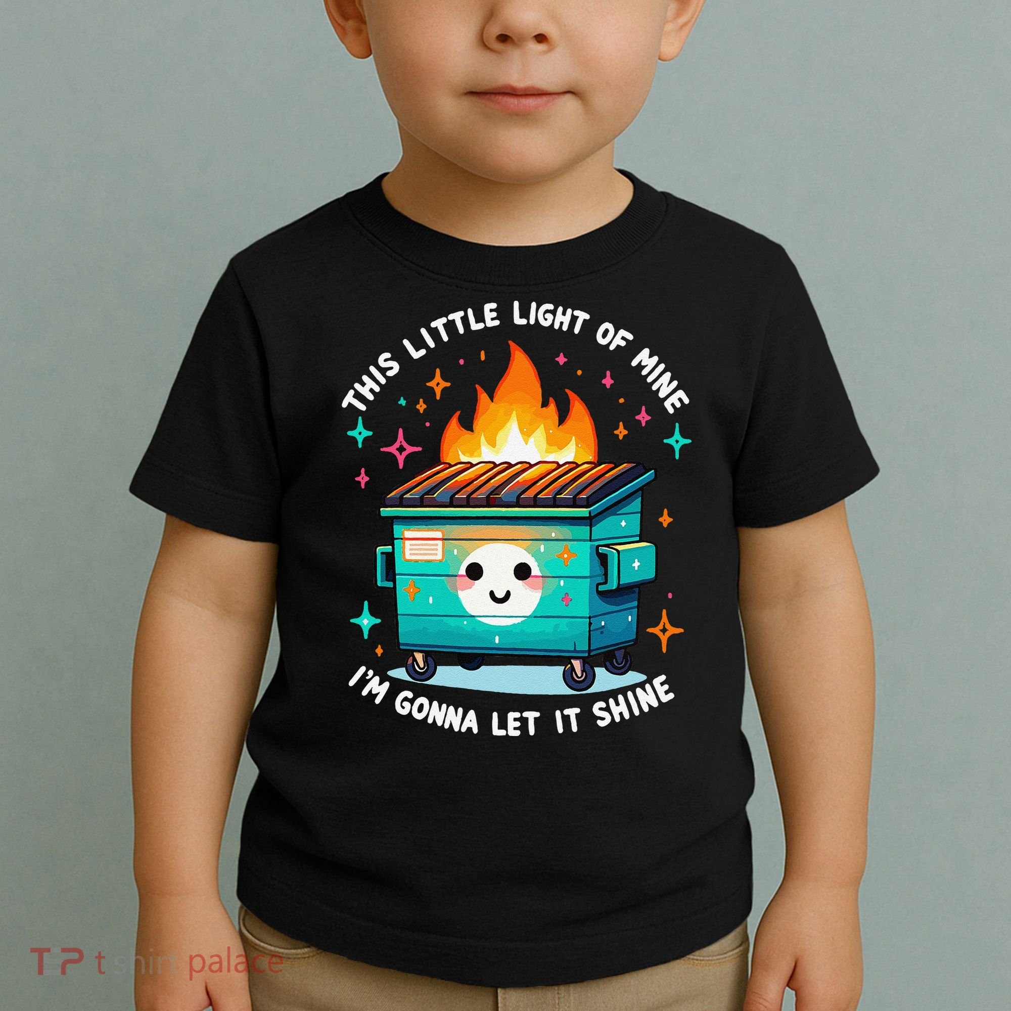 Dumpster Fire Light IM Gonna Let It Shine Halloween Toddler T-Shirt