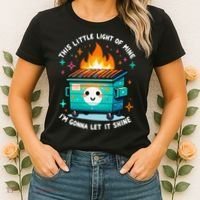 Dumpster Fire Light IM Gonna Let It Shine Halloween Women's T-Shirt thumb 2