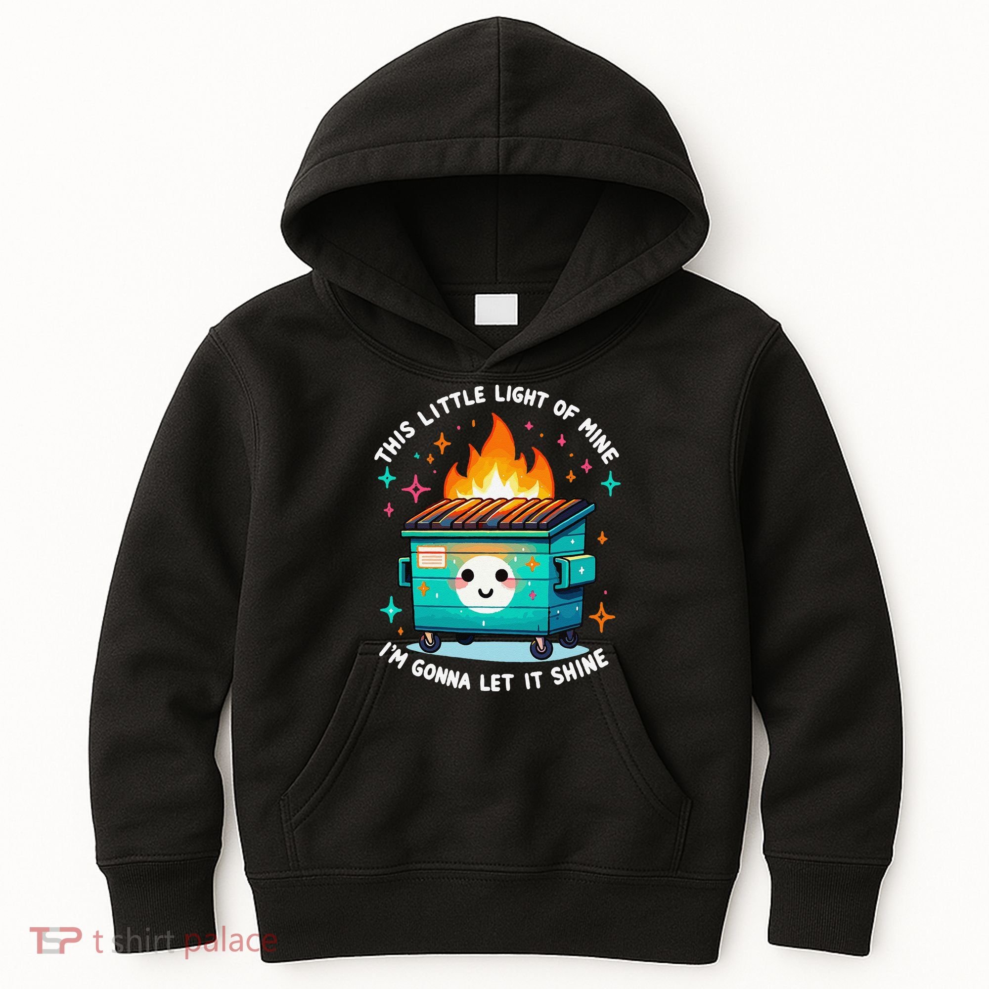 Dumpster Fire Light IM Gonna Let It Shine Halloween Kids Hoodie