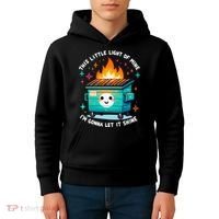Dumpster Fire Light IM Gonna Let It Shine Halloween Kids Hoodie thumb 4