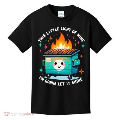 Dumpster Fire Light IM Gonna Let It Shine Halloween Kids T-Shirt